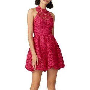 💕 Saylor Amari Hot Pink Lace Dress | Balloon Skirt | NWOT | Tagged M, Fits S